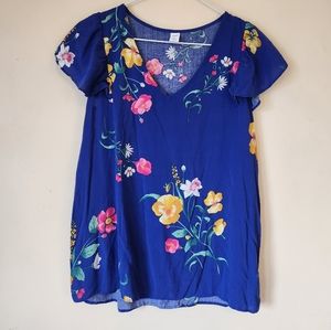 Old Navy Floral Rayon Top Size S See You On The Flip Side